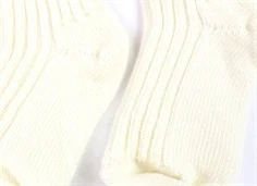 Joha off-white strømper melange uld